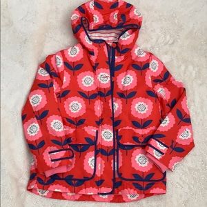 Mini Boden floral rain jacket.